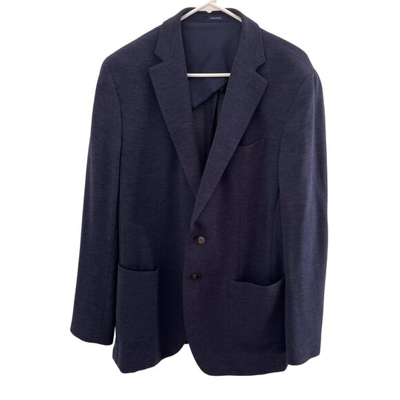 Peter Millar Wool Blend Blazer Mens Size 44L Navy Blue Sports Coat Unstructured - Picture 1 of 9